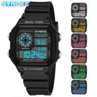 HotSYNOKE Men Army นาฬิกาทหารชายนาฬิกาดิจิตอลผ้าสายไนลอน Casual Cool Men S Sport Square Dial Relogios นาฬิกาข้อมือ