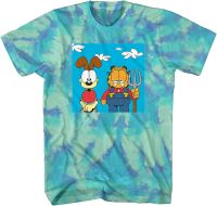 Garfield Mens The Cat Shirt - Classic and Odie Shirt Tie Dye T-Shirt