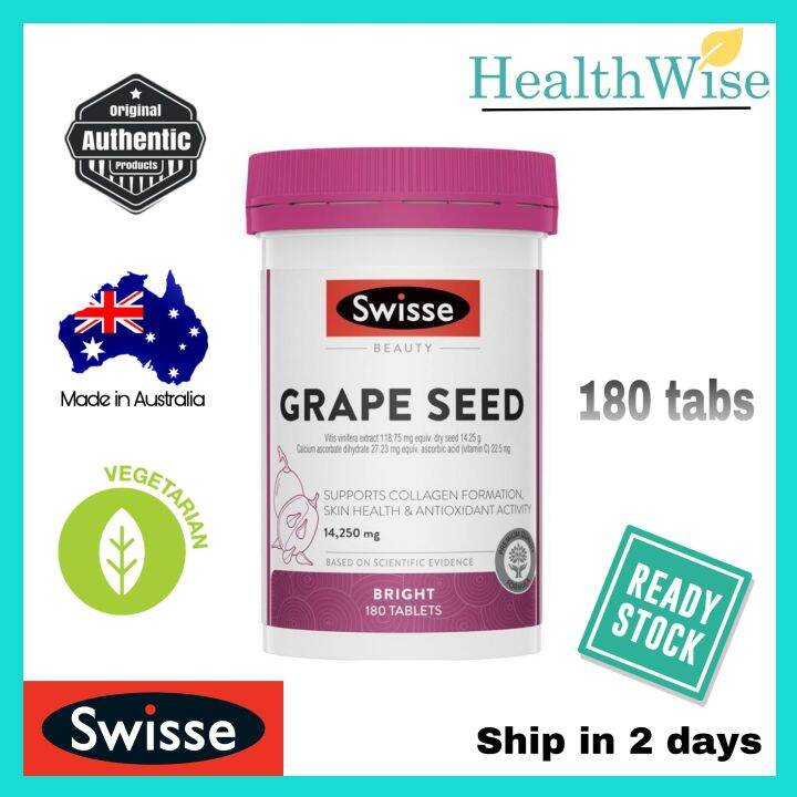 SWISSE Ultiboost Grape Seed 14250mg (180 Tablets) (Exp: Apr 2025 ...