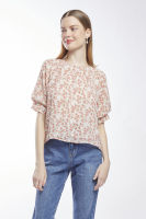 EP เสื้อเบลาส์ลายฟลอรัลแต่งแขนบอลลูน ผู้หญิง | Balloon Sleeve Floral Print Blouse | 00843