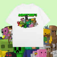 เสื้อยืดคอตตอนฤดูร้อน เสื้อยืดคอตตอนฤดูร้อน เสื้อยืด Minecraft Summer Cotton T-Shirt เสื้อยืดลำลองฤดูร้อน S-5XL