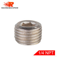 304สแตนเลสหกเหลี่ยมท่อ18 "14" NPT ชาย Countersunk End เสียบที่เหมาะสมน้ำก๊าซน้ำมัน