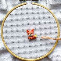 （Jinxiu cross-stitch）การ์ตูนฟ็อกซ์เข็ม Minder แม่เหล็ก ForStitch อุปกรณ์เย็บปักถักร้อย