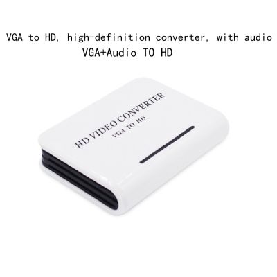 ♙ HD Video Converter VGA to HDMI-Compatible Converter with Audio Video Cable 1080P Full HD HDTV Adapter Box for PC Laptop Computer