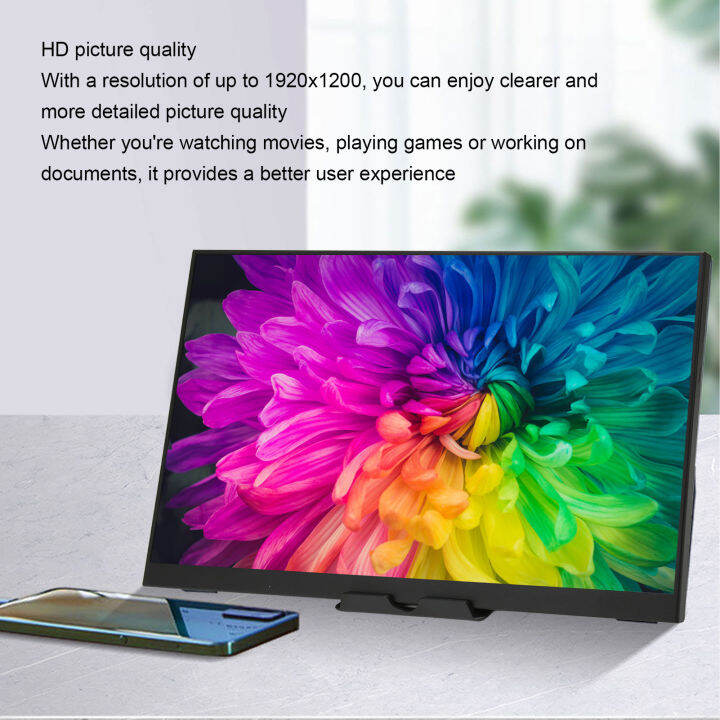 Touchscreen Monitor 3.5mm Interface Portable Display Screen HD