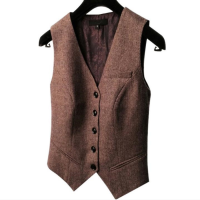 spring new suit vest ladies waistcoat short jacket Casual ol Coat women 3xl