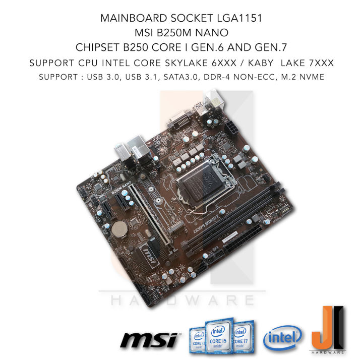 mainboard-msi-b250m-nano-lga1151-support-core-i-gen-6xxx-and-gen-7xxx-มือสอง