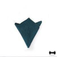 ผ้าเช็ดหน้าสูทซูเอท - เขียวหัวเป็ด-Suede pocket square Dark Forest Green บริการเก็บเงินปลายทาง