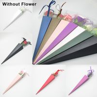 Single Flower Rose Box PVC Triangular Box Bouquet Wrapping Paper Plastic Paper Bags Boxes Cases For Flowers Gifts Packaging New Gift Wrapping  Bags