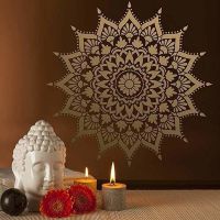 ▬ 50 x 50cm size diy craft mandala mold for painting stencils stamped photo album embossed paper card on wood fabric wall