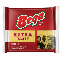 Hot Sale New year?  เบก้าเอ็กซ์ตร้าเทสตี้ชาร์ปเนเจอรัลเชดด้าชีส 250กรัม Bega Extra Tasty Sharp Natural Cheddar Cheese