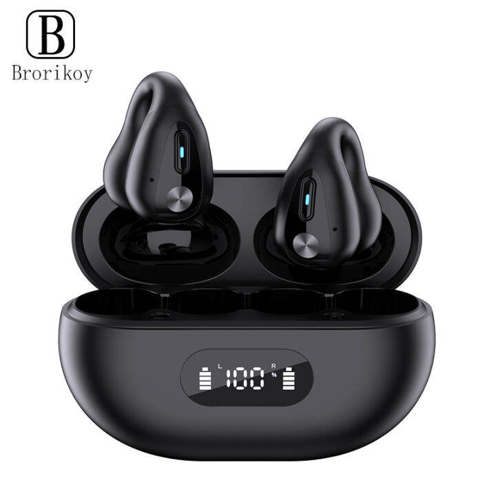 YYKQ80 Ear Clip On Earphone Headset 5.3 Earbuds Inear Headphones