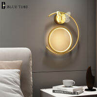 Black&amp;Gold LED Wall Lamp Indoor Decor Wall Light for Living Room Bedroom Bedside Background Light Modern Home Lightinig Light