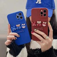 สีแดงไวน์กระต่ายเหมาะสำหรับ iPhone 13เคสโทรศัพท์12 Apple 11ซิลิโคน XL น่ารัก Xsmax การ์ตูน8Plus