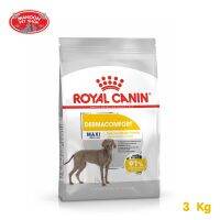 ? { ส่งฟรี } ?  Royal Canin Maxi Dermacomfort 3 kg สำหรับสุนัขโตพันธุ์ใหญ่ (น้ำหนักตัว 26 ถึง 45 กก.) อายุ 15 เดือนขึ้นไป  บริการเก็บเงินปลายทาง