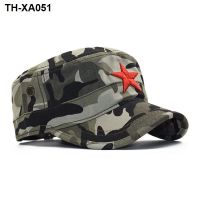 Cross-border new red pentagonal camouflage hat tourist unisex mens flat cap ethnic style