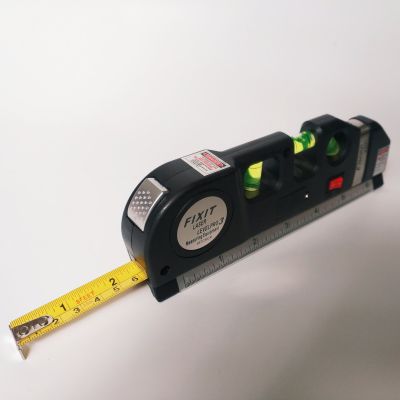 เลเซอร์วัดระดับ ระดับน้ำ เลเซอร์วัดฉาก ตลับเมตร ในตัว เครื่องทำระดับเลเซอร์ LV03 Tape Measure