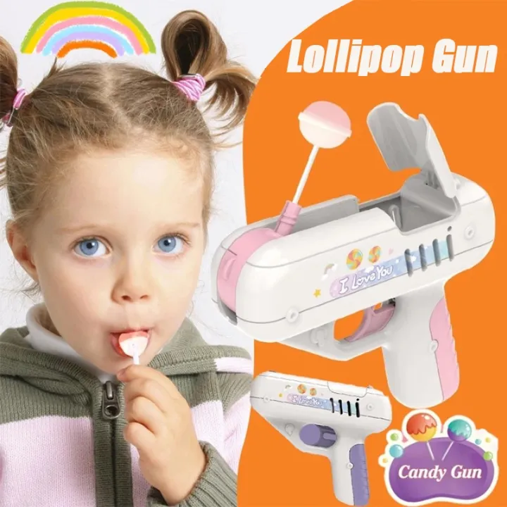 Pistol Lolipop Candy Gun Kids Toys Gun Pop Out Hidden Surprise Up Kpop