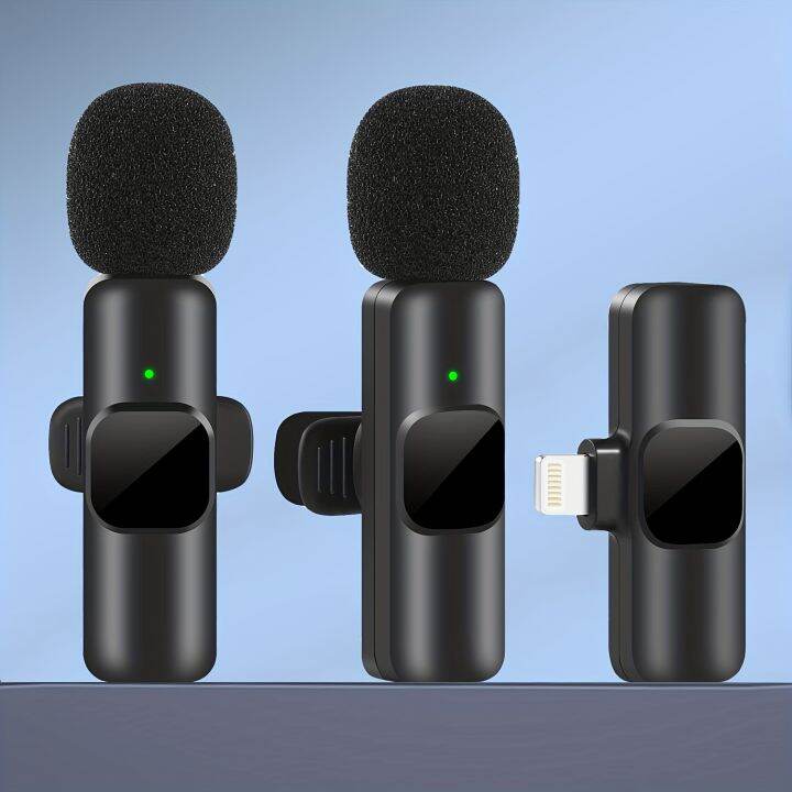 Wireless Lavalier microphone K9 for Recording/Vlogging/interview/ Meeting Rechargeable Super