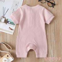 Baby Solid Color Short Sleeve Soft Romper Fashion Clothes for Summer