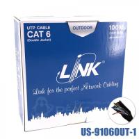 LINK US-9106OUT-1, CAT 6 UTP, PE OUTDOOR w/Cross Filler, 23 AWG (Double Jacket)