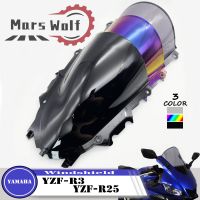 ฟิตกันลมกระจกหน้ารถกระจกบังลมหมวกกันน็อคสำหรับ YAMAHA YZF R25 R3 Yzf-R25 Yzf-R3 2019 2020 19-20สอง Bule