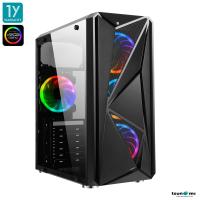 เคสคอมพิวเตอร์ Tsunami Galaxy G15 (cRGB Sync) Tempered Glass ATX Gaming Case with Dual Ring+(cRGB Sync) 12CM RGB Cooling Fan*4 รับประกันสินค้า 1 ปี