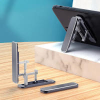 Folding Mini Metal Phone Holder Aluminum Alloy Foldable Desktop Stand 360 Rotating Universal Mobile Phone Desk cket