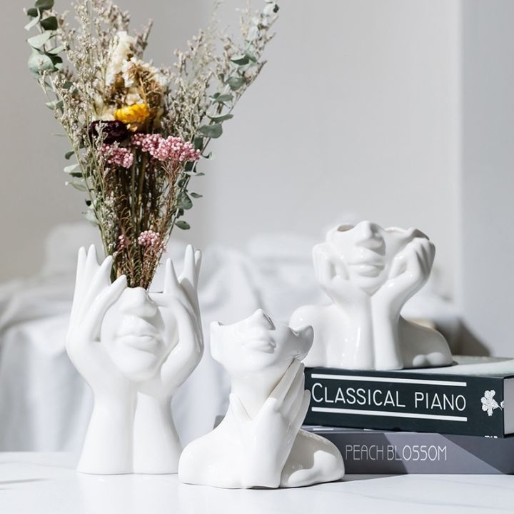 european-modern-luxury-body-art-ceramic-vase-white-fashion-home-decoration-ornaments-living-home-decor