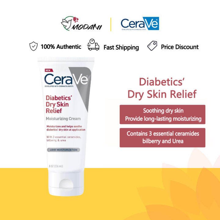 CeraVe Diabetics’ Dry Skin Relief Moisturizing Cream 8fl oz|236 ml ...