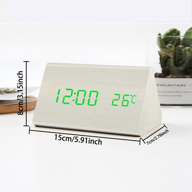 ความชื้นและอุณหภูมิเตือนนาฬิกา-led-นาฬิกาดิจิทัลไม้ตกแต่งโต๊ะตกแต่งบ้านโต๊ะนาฬิกาอิเล็กทรอนิกส์-usb-aaa