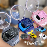 Mini Cartoon RC Car Analog Watch RC Infrared Sensing Model Car Kids Mini Racing Car USB Charge Toys For Children Gifts