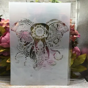 Scrapbook Stencils Flower Mandala Style Wall Painting Album Card Paper  Template