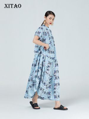 XITAO Dress Fashion Temperament Women Casual Print Dress