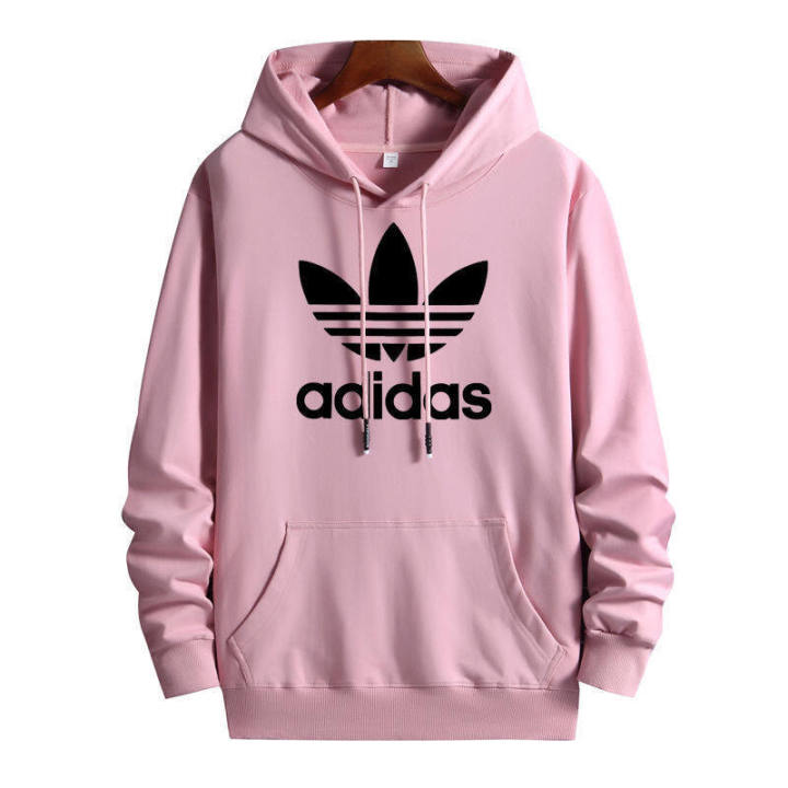 adidase-เสื้อสเวตเตอร์มีฮู้ดสำหรับผู้ชายและผู้หญิง-เสื้อโค้ทกีฬาแฟชั่นสีชมพูคู่กันทุกแบบ