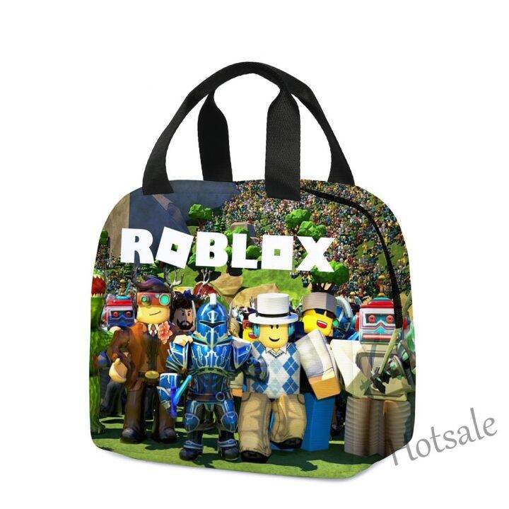 hot-sale-c16-roblox-surrounding-hand-lunch-lunch-bento-bag-thickened-aluminum-foil-warming-picnic-bag-cartoon-handbag-ice-bag-childrens-lunch-bag