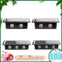 บันได IP65 Lampu Solar Dinding กันน้ำเปิด/ปิดอัตโนมัติสำหรับสวนแสง RGB ไฟสนามพลังแสงอาทิตย์สีขาวอบอุ่นสีขาว