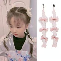 Korean Fashion Mesh Bow Headband Women Girls Braided Long Ribbon Head Rope Tied Hair Streamer Headwear Girls Hair Accessories