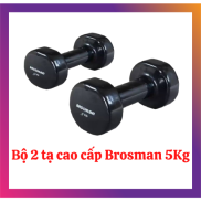 Bộ 2 tạ tay cao cấp Brosman 5kg màu đen