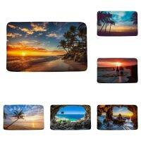 [A Warm] Jellydreamy Dusk WarmTwilight SceneryBathroom Decor Rug แผ่นรองกันลื่น
