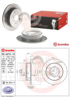 08 A273 11 จานเบรค ล้อ R (ยี่ห้อ BREMBO) รุ่น UV TOYOTA Altis 1.6 1.8 VVTi ปี 2001-2007