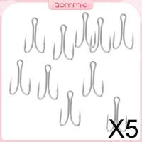 Gommie 5X10ชิ้นเหล็กกล้าคาร์บอนสูงเหยื่อปลอมตะขอคู่เบ็ดตกปลาตะขอตกปลาคู่28-#