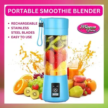 Portable Blender,Personal Blender with USB Rechargeable Mini Fruit Juice Mixer, Mini Blender Travel with 13oz Bottles-Green