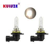 Kuluze 2ชิ้น9012 Hir2ll 12V 55W Px22d ไฟรถยนต์ใสหลอดไฟฮาโลเจนโคมไฟศีรษะรถยนต์ไฟติดหน้ารถ3500K