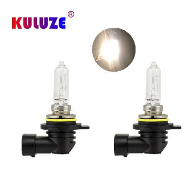 KULUZE 2ชิ้น9012 HIR2LL 12V 55W PX22D ไฟรถยนต์ใสหลอดไฟฮาโลเจนโคมไฟศีรษะรถยนต์ไฟติดหน้ารถ3500K