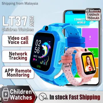 LT37 4G Kids Smart Phone Call Watch Video Chat LBS WiFi SOS Monitor Camera  IP67 Waterproof Clock Child Voice Chat Baby Smartwatch With SIM Card Slot 
