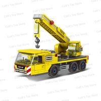 City Building Blocks Concrete Mixer Excavator Crane Loader Engineering Trucks Model Sets Dolls DIY Bricks Figure Kids Toys Gift