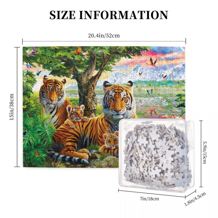hidden-tigers-wooden-jigsaw-puzzle-500-pieces-educational-toy-painting-art-decor-decompression-toys-500pcs