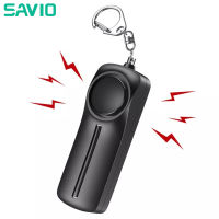 SAVIO ปลอดภัยเสียงปลุกส่วนบุคคล,130dB พวงกุญแจปลุกส่วนบุคคล,ปลุกความปลอดภัยฉุกเฉินที่มีไฟ LED สำหรับผู้หญิงเด็กเครื่องมือเตือนภัยการรักษาความปลอดภัยด้วยตนเอง