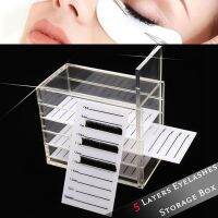 HZCEWH Transparent Reusable for Grafting Extension Portable False Eyelashes Tray Eyelash Holder Lash Display Container Eyelashes Storage Box